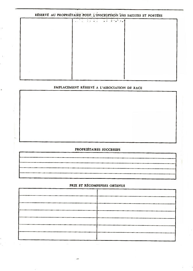 Pedigree de Lara du Rocher des Jastres